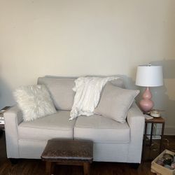 loveseat couch light grey/beige 