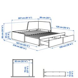FLEKKE
Daybed with 2 drawers/2 mattresses, white/Ågotnes firm, Twin