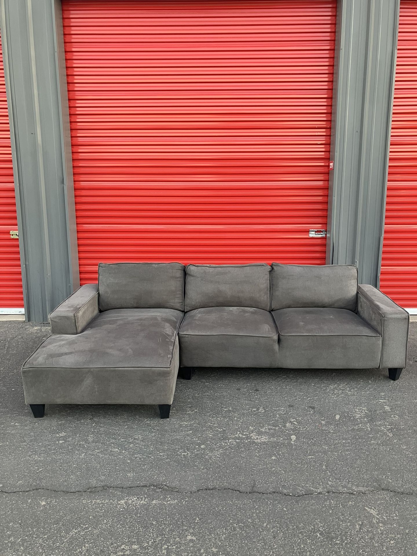 Delivery ~ Gray Sectional w/Chaise 