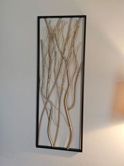 metal wall decor panels (set of two) - Mid-Century Modern (MCM) style