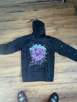 Spyder Black Hoodie with Web Graphic