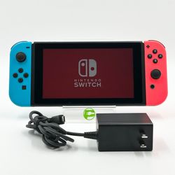 Nintendo Switch v2 Video Game Console HAC-001(-01)  Red/Blue