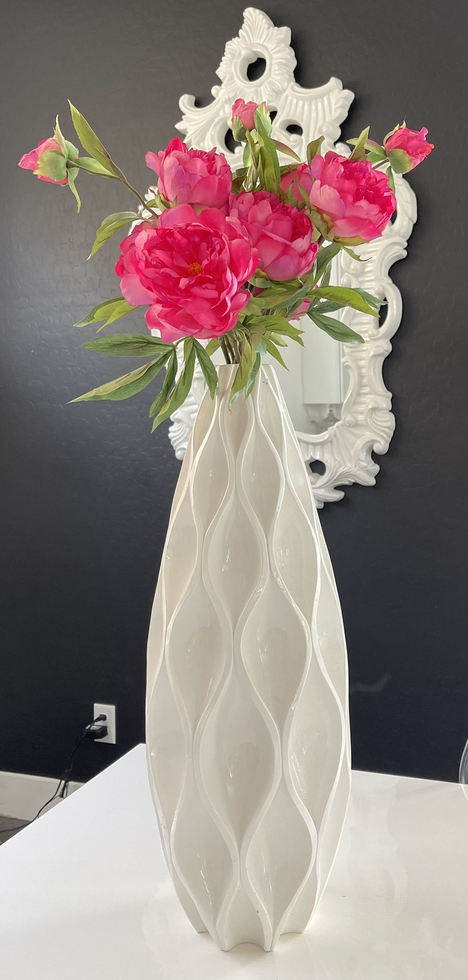 Z Gallerie Tall White Vase