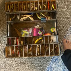 Tackle Box Old School Filled With Lures And More 