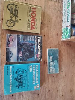 60s and 70s repair manuals. Vw, honda