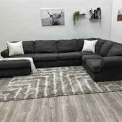 Grey Sectional Couch - Free Delivery 