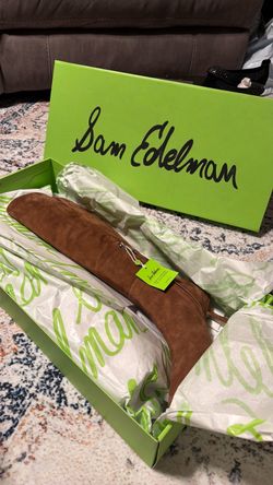 Sam Edelman Taylin Toffee Suede Knee-High Pointed-Toe Boots Size 7 NIB