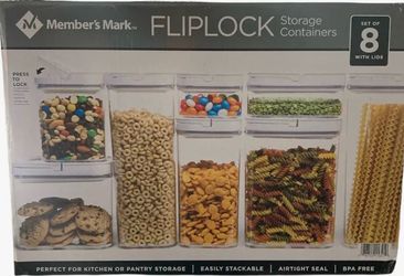 Member's Mark Fliplock Containers Set 8 Pcs