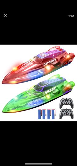 DEERC 2 Pack 13 Inches Remote Control Boat For Kids.
