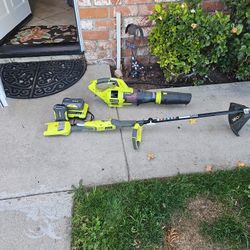 Ryobi Weed Wacker And Leaf Blower