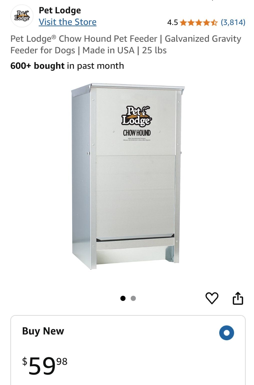 Pet Lodge Chow Hound Feeder