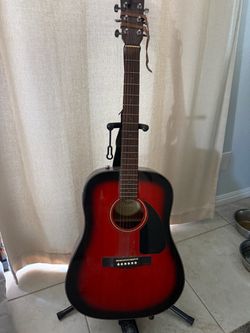 Fender Acoustic Guitar Red Sunburst