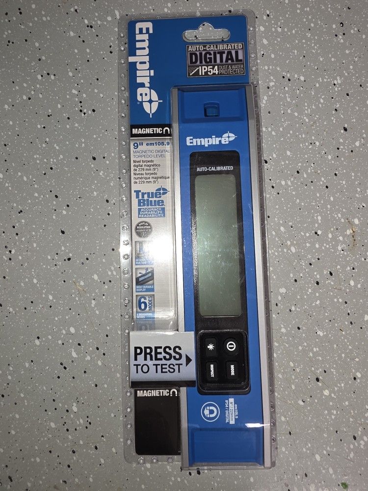 Empire 9" Magnetic Digital Torpedo Level 