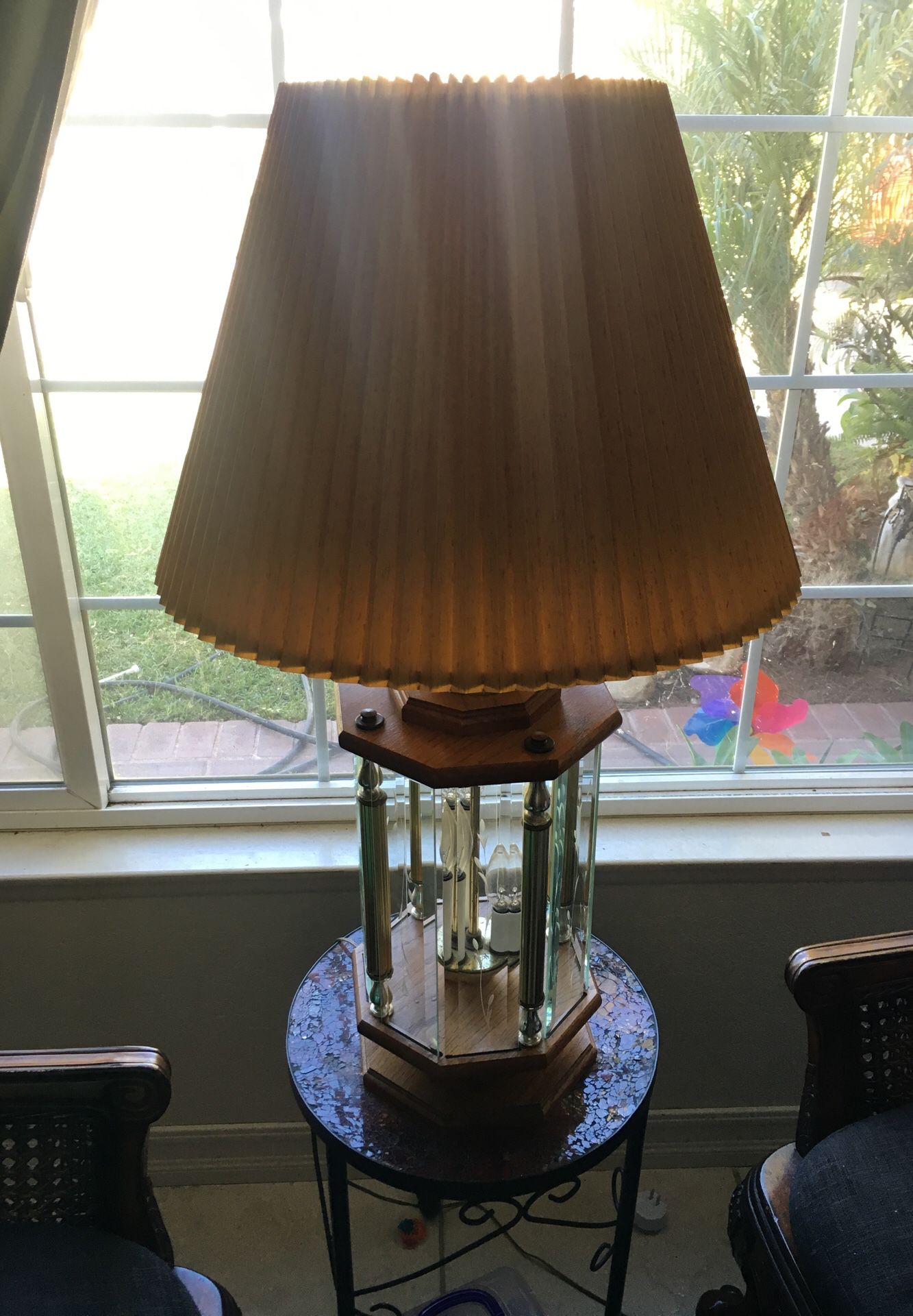 Antique wooden lamp