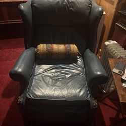 Luxury 5 Piece Hand Stitched Turquoise Leather Sofa Set