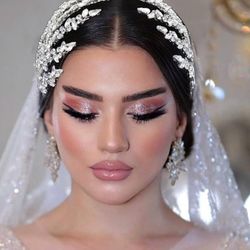Brand New Bridal Hair Rhinestone Headpiece In Silver