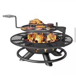 47 inch wood burning fire pit outdoor backyard patio fire pit