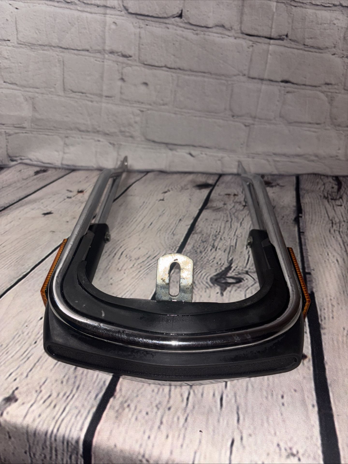 Harley Electra Glide Classic Chrome Front Fender Bumper Guard Pad Reflector