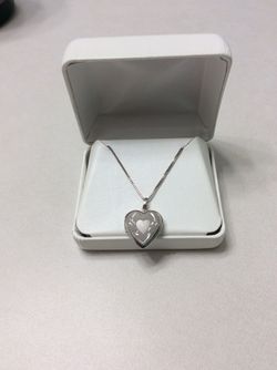 Sterling Silver Locket Heart Necklace