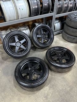 Katana Kr03 18” wheels with tires — Matte Black