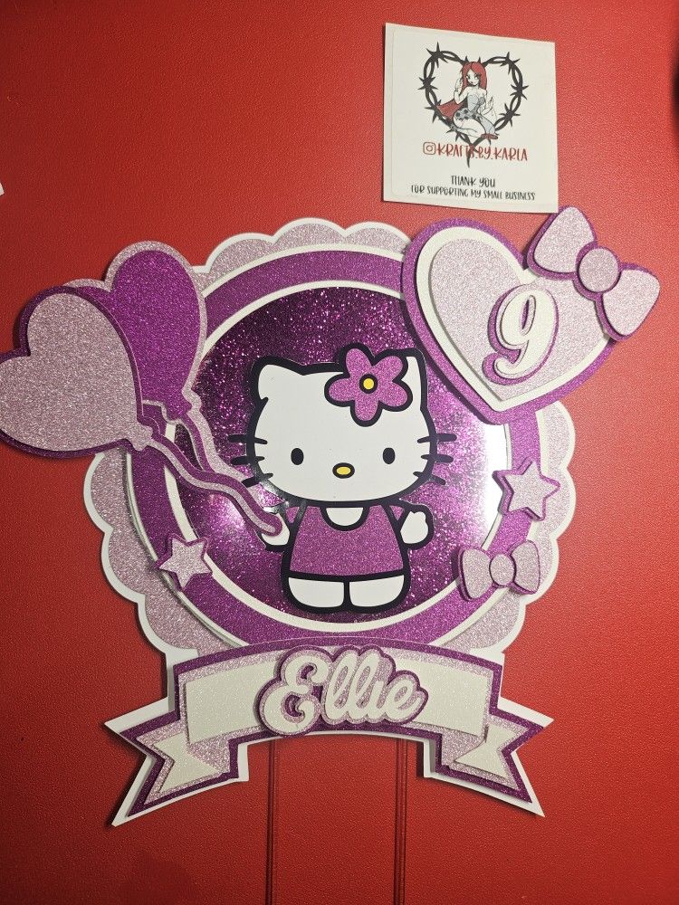 Hello Kitty Cake Topper 