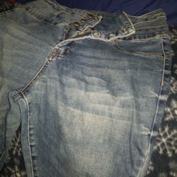 Lady  Jeans Size 12 Stetch Bands  Refuge 
