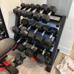 Dumbbell Set With Rack