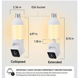 WYZE Bulb Cam Security Camera, 2K HD