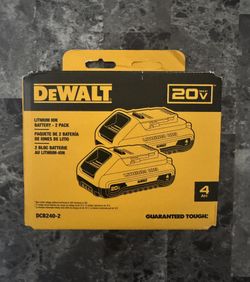 🔥🔥 DEWALT 20V MAX 4.0 Ah Compact Lithium Ion Battery 2-Pack