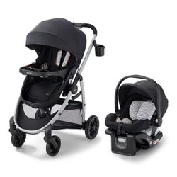  Graco Pramette Travel System with Snugride D LX - Black