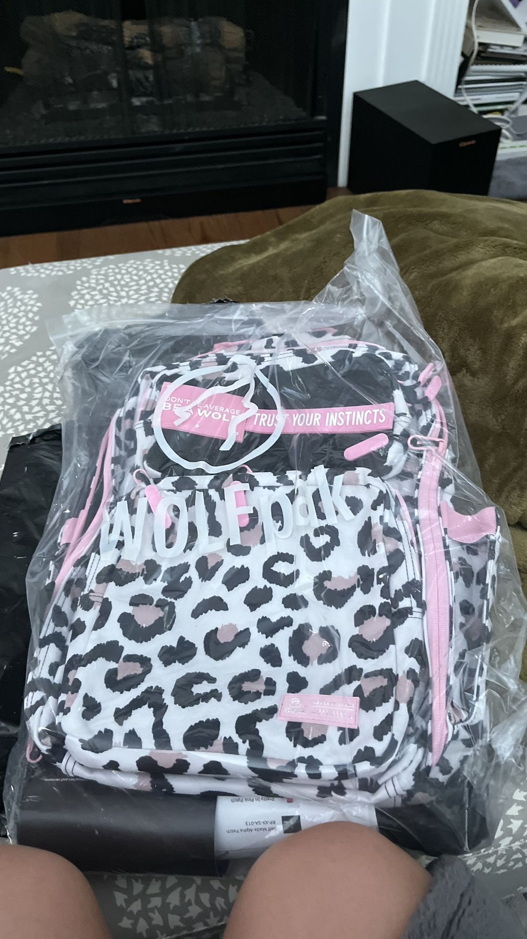 Leapord Pink Wolf Pack Backpack 35L