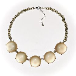 Vintage  Champagne Bubbles Moonstone Necklace 18 Inch From