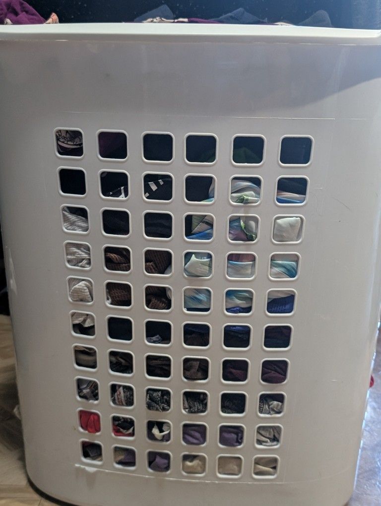 Basket Filled With Clothes