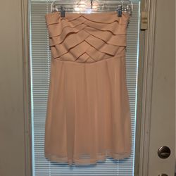 Blush Pink Strapless Dress  Size 4 By Express