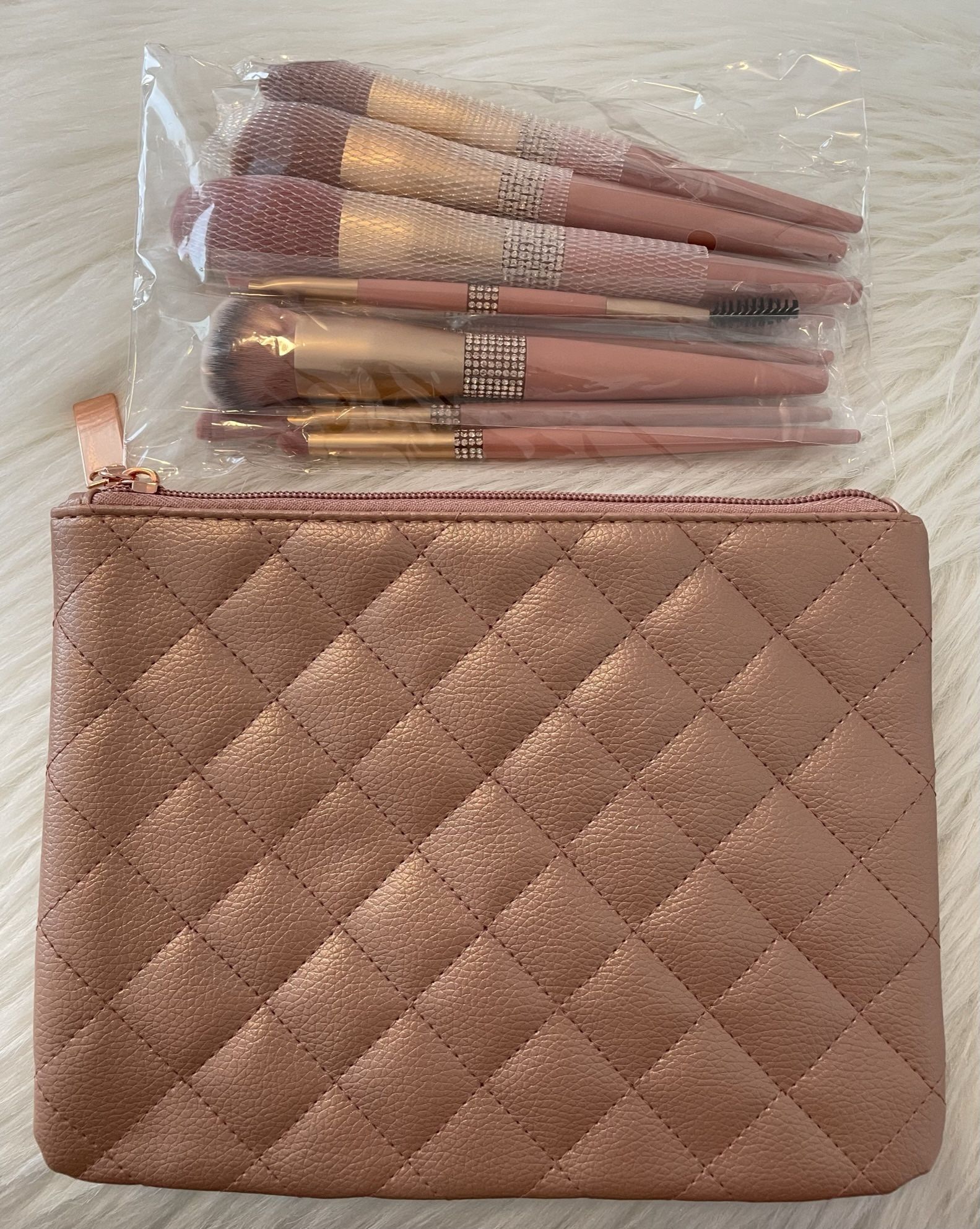 New Makeup Rhinestone Brush Set With Bag
