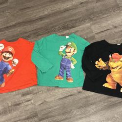 H&M Toddler Mario Bros Tshirts Size 3/4T