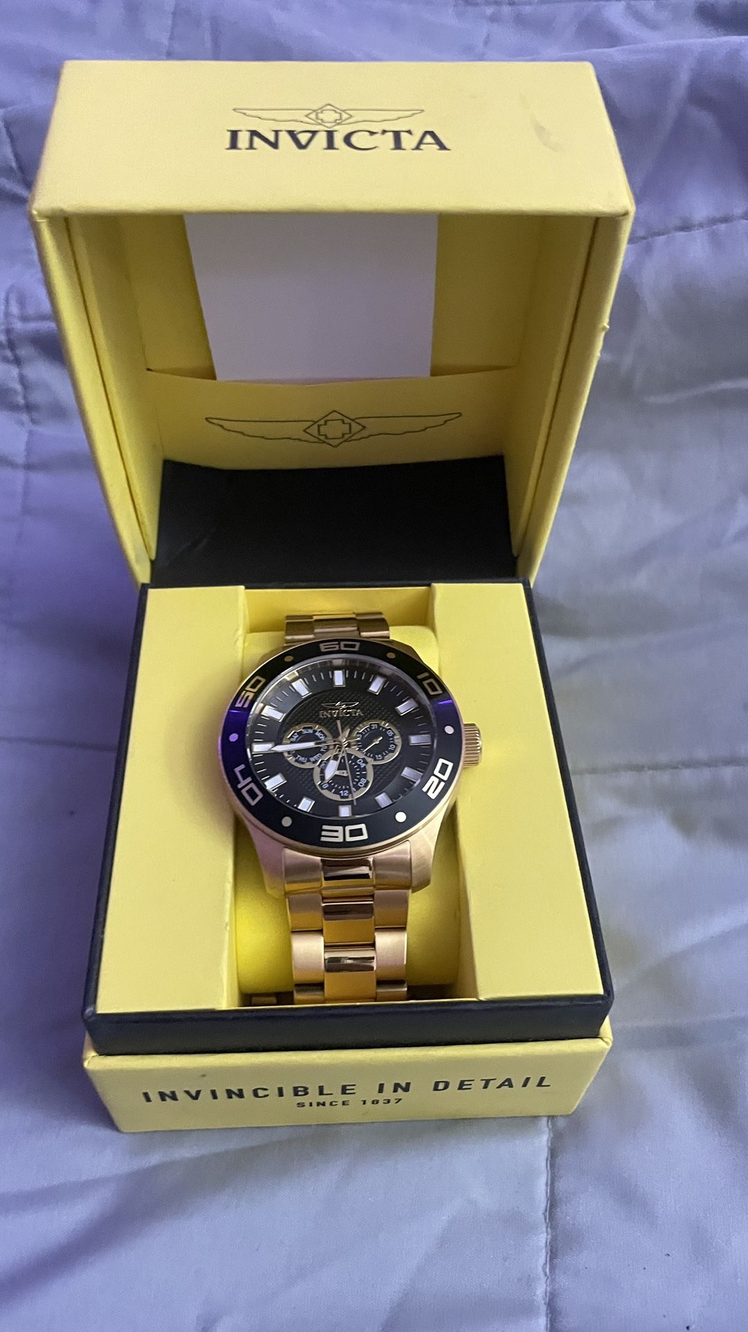 Invicta Pro Diver Watch 14K Gold Plated