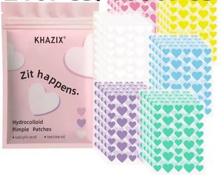 Heart shaped acne patches