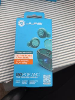 Jlab go pop ANC clear teal green