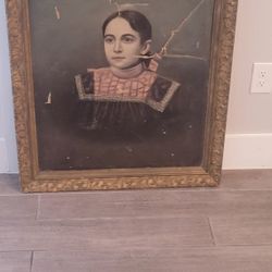Antique 100+yr Old Frame With Picture