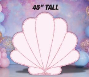 Shell backdrop cutout prop birthday