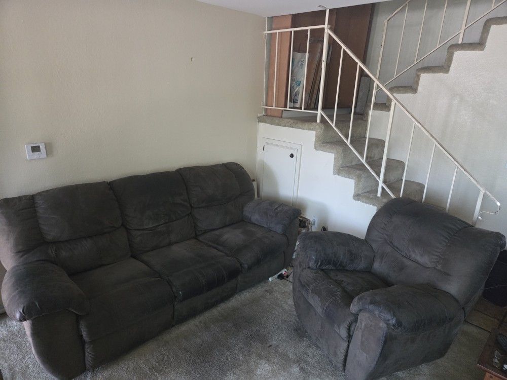 Reclining Sofa & Reclining Rocking Chair