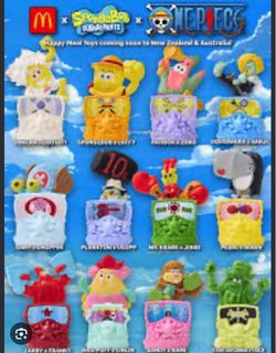 McDonald's SpongeBob x One Piece  Toys Set