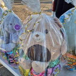 Teddy Bear Plush Easter Baskets Gift Ideas 