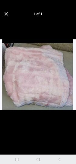 Pink Fluffy Plush Throw Blanket
