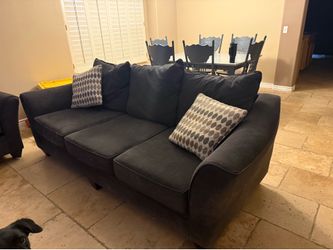 Couch set - sofa/love seat/ extra large chair plus 2 storage ottoman