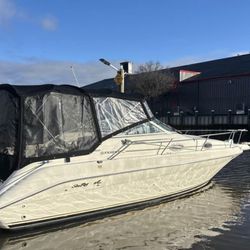 ⭐️Boat Show Special ⭐️  1998 Sea Ray 250 Sundancer.  Loaded 25 foot cuddy with aft cabin, fuel injection and cabin A/C!  10-person rated capacity  $18