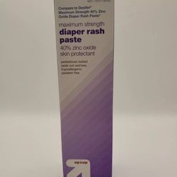 Up & Up Diaper Rash Paste Maximum Strength Skin Protectant 4 Oz 