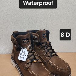 Ariat Work Boots Sz 8 D SOFT MOC TOE