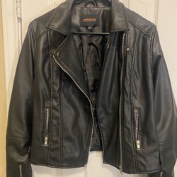 Black Faux Leather Jacket 